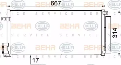 Конденсатор, кондиционер BEHR HELLA SERVICE купить