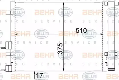 Конденсатор, кондиционер BEHR HELLA SERVICE купить