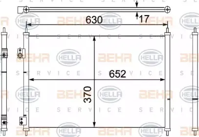 Конденсатор, кондиционер BEHR HELLA SERVICE купить