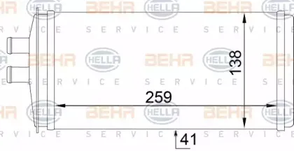 Теплообменник, отопление салона BEHR HELLA SERVICE купить
