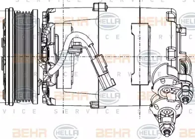 Компрессор, кондиционер BEHR HELLA SERVICE купить