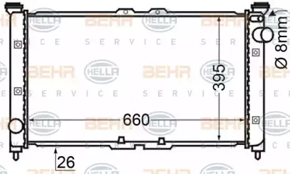 Радиатор, охлаждение двигателя BEHR HELLA SERVICE купить