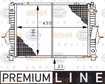 Радиатор, охлаждение двигателя BEHR HELLA SERVICE купить