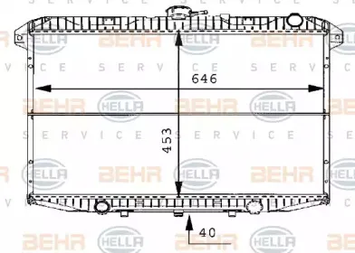 Радиатор, охлаждение двигателя BEHR HELLA SERVICE купить