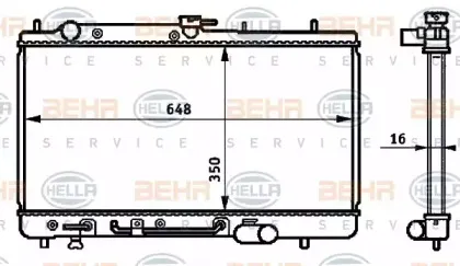 Радиатор, охлаждение двигателя BEHR HELLA SERVICE купить