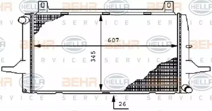 Радиатор, охлаждение двигателя BEHR HELLA SERVICE купить