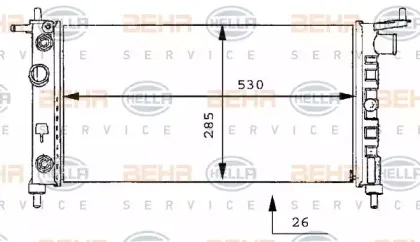 Радиатор, охлаждение двигателя BEHR HELLA SERVICE купить