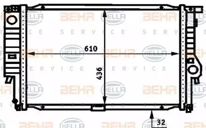 Радиатор, охлаждение двигателя BEHR HELLA SERVICE купить