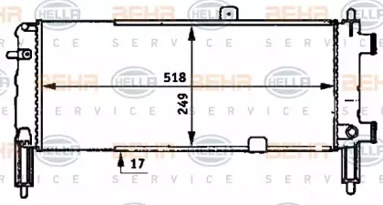 Радиатор, охлаждение двигателя BEHR HELLA SERVICE купить