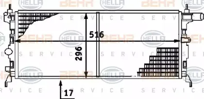 Радиатор, охлаждение двигателя BEHR HELLA SERVICE купить