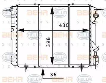 Радиатор, охлаждение двигателя BEHR HELLA SERVICE купить