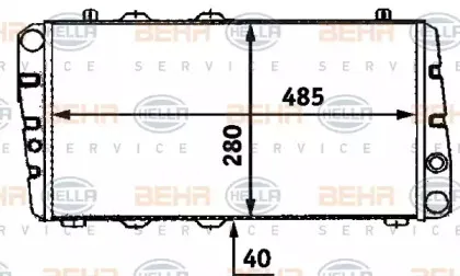 Радиатор, охлаждение двигателя BEHR HELLA SERVICE купить