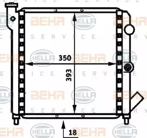 Радиатор, охлаждение двигателя BEHR HELLA SERVICE купить