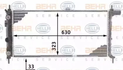 Радиатор, охлаждение двигателя BEHR HELLA SERVICE купить