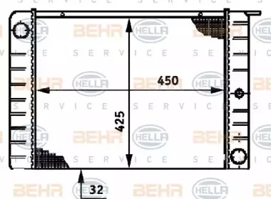 Радиатор, охлаждение двигателя BEHR HELLA SERVICE купить