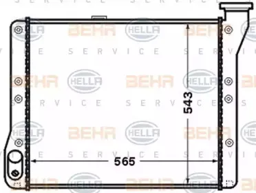 Радиатор, охлаждение двигателя BEHR HELLA SERVICE купить