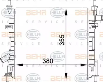 Радиатор, охлаждение двигателя BEHR HELLA SERVICE купить