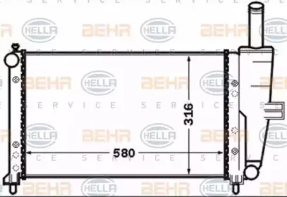 Радиатор, охлаждение двигателя BEHR HELLA SERVICE купить