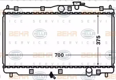 Радиатор, охлаждение двигателя BEHR HELLA SERVICE купить