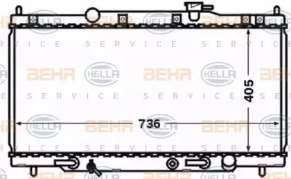 Радиатор, охлаждение двигателя BEHR HELLA SERVICE купить