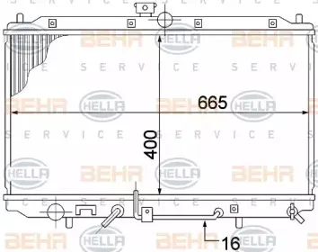 Радиатор, охлаждение двигателя BEHR HELLA SERVICE купить