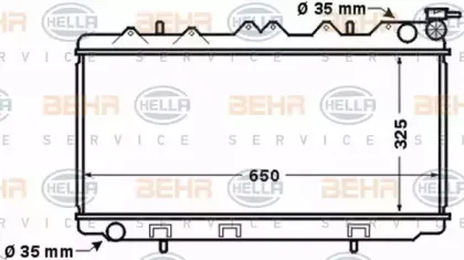 Радиатор, охлаждение двигателя BEHR HELLA SERVICE купить