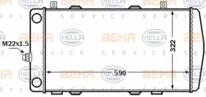 Радиатор, охлаждение двигателя BEHR HELLA SERVICE купить
