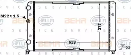 Радиатор, охлаждение двигателя BEHR HELLA SERVICE купить