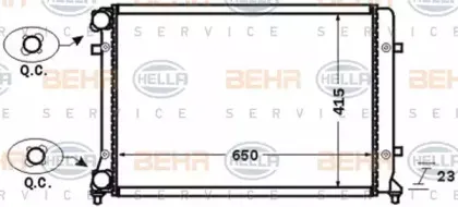 Радиатор, охлаждение двигателя BEHR HELLA SERVICE купить