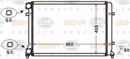 Радиатор, охлаждение двигателя BEHR HELLA SERVICE купить
