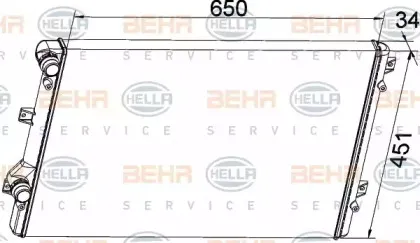 Радиатор, охлаждение двигателя BEHR HELLA SERVICE купить