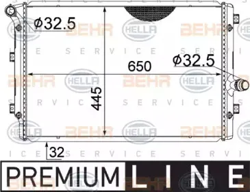 Радиатор, охлаждение двигателя BEHR HELLA SERVICE купить