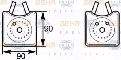 масляный радиатор, двигательное масло BEHR HELLA SERVICE купить