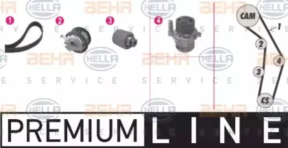 Водяной насос + комплект зубчатого ремня BEHR HELLA SERVICE купить