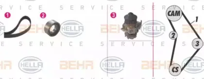 Водяной насос + комплект зубчатого ремня BEHR HELLA SERVICE купить