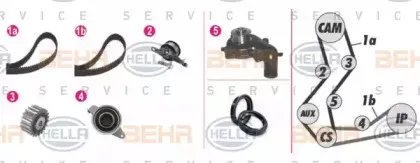 Водяной насос + комплект зубчатого ремня BEHR HELLA SERVICE купить