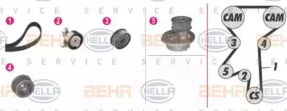 Водяной насос + комплект зубчатого ремня BEHR HELLA SERVICE купить
