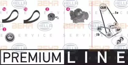 Водяной насос + комплект зубчатого ремня BEHR HELLA SERVICE купить