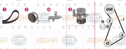 Водяной насос + комплект зубчатого ремня BEHR HELLA SERVICE купить