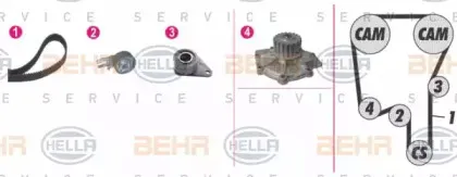 Водяной насос + комплект зубчатого ремня BEHR HELLA SERVICE купить