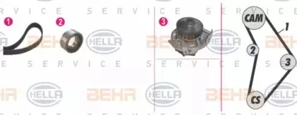Водяной насос + комплект зубчатого ремня BEHR HELLA SERVICE купить
