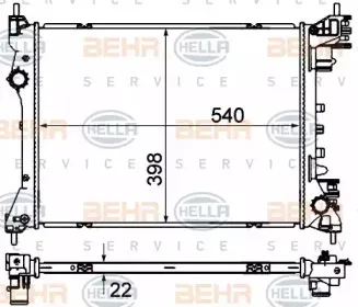 Радиатор, охлаждение двигателя BEHR HELLA SERVICE купить