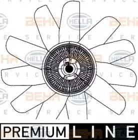 Вентилятор, охлаждение двигателя BEHR HELLA SERVICE купить
