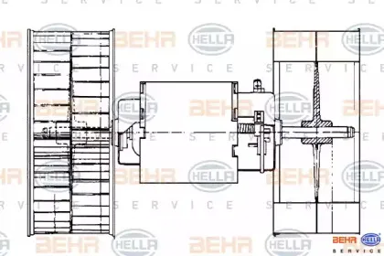 Вентилятор салона BEHR HELLA SERVICE купить