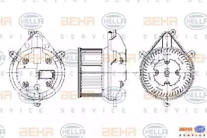 Вентилятор салона BEHR HELLA SERVICE купить
