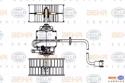 Вентилятор салона BEHR HELLA SERVICE купить