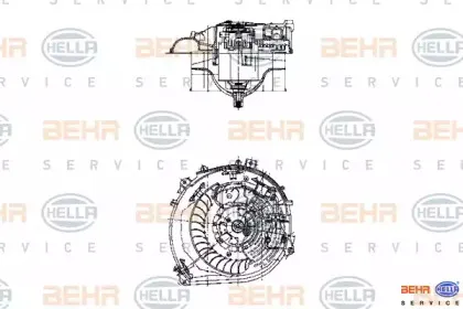 Вентилятор салона BEHR HELLA SERVICE купить