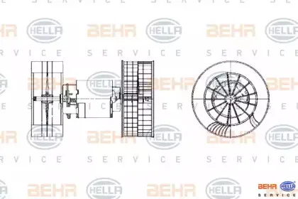 Вентилятор салона BEHR HELLA SERVICE купить