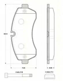 Комплект тормозных колодок, дисковый тормоз TRISCAN купить