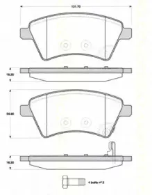 Комплект тормозных колодок, дисковый тормоз TRISCAN купить